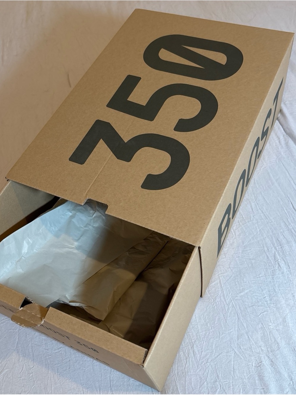 adidas 350 Cardboard Shoe Storage Box in Brown with Black Print